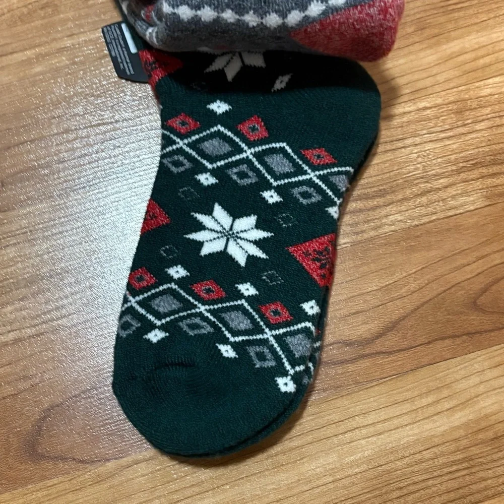 CUDDL DUDS Ladies Holiday Plush Fill One Size 4-10 Sock 3-Pack